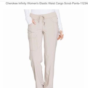 Cherokee Infinity Elastic Waist Cargo Pants —Khaki